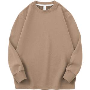 
450g heavy round neck long sleeve T-shirt men's velvet thickened autumn and winter inner bottoming shirt solid color small shirt autumn clothes