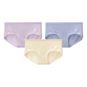 3 pieces of banana-inside silver leather 500E women's underwear, seamless breathable modal high-waist briefs, large size abdominal control for women