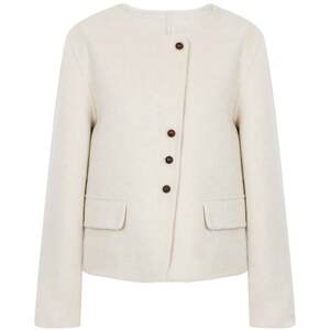 
Duoyi 2025 winter new style simple temperament commuter wool cashmere short double-sided woolen coat round neck woolen coat for women