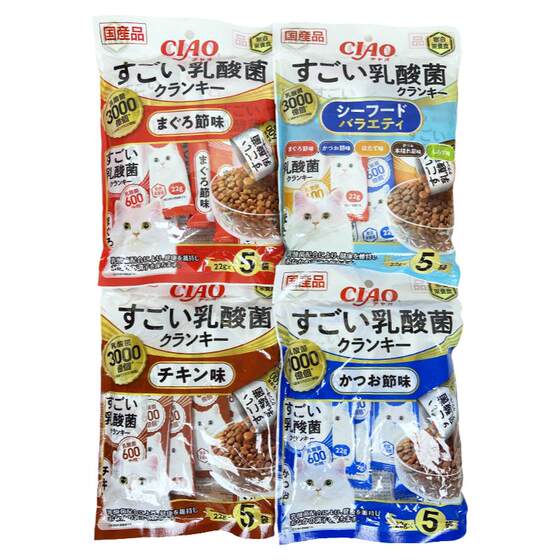 
Hong Kong purchase of Japan's CIAO Energizer cat snacks containing probiotics to improve gastrointestinal sandwich biscuits cat food