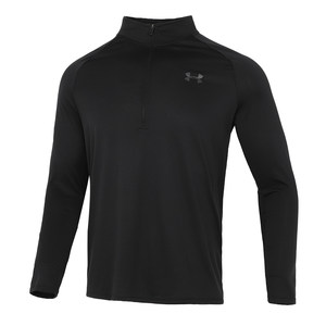 
Under Armor long-sleeved T-shirt men's quick-drying spring training running golf sportswear half-zip bottoming shirt