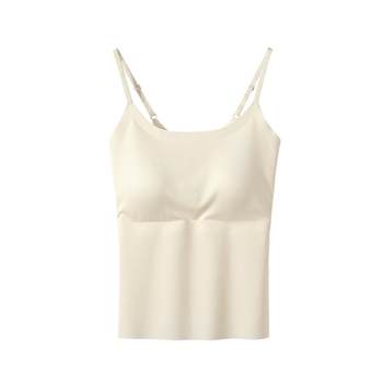 Spring and summer traceless suspender beautiful back bra one-piece underwear 2025 new style outer wear with chest pad bottom vest top for women
