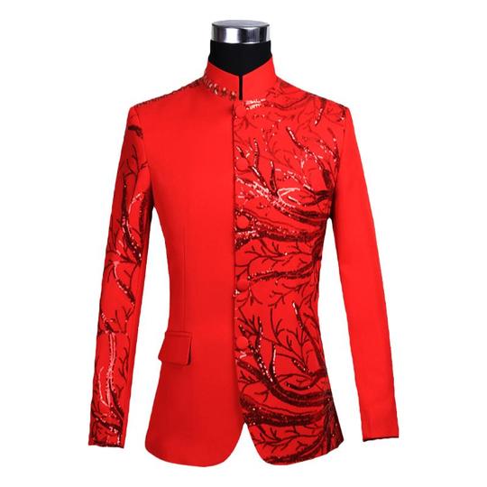 Disfraz De Chino Rojo Con Estampado Para Hombre – Talla M/L – Ideal Para Carnaval Y Fiestas