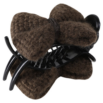 Autumn and winter hair knitted bow ball head grabber