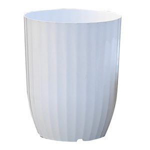 
Imitation ceramic plastic flower pot green plant pot extra large high-end living room bird of paradise vertical striped floor-standing tray plant