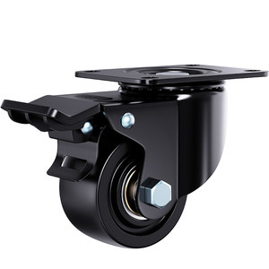 
3-inch low center of gravity universal wheel 2-inch 2.5-inch brake nylon wheel heavy duty casters industrial wheel directional wheel casters
