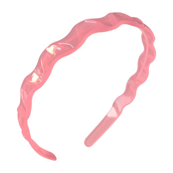 Candy color wavy headband with toothed anti-slip headband
