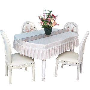
New style tablecloth waterproof and oil-proof no-wash oval light luxury high-end dining table tablecloth table cover all-inclusive customization