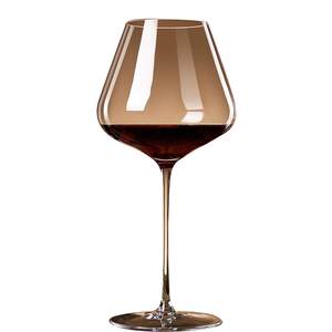 Red necked Burgundy red wine glass set, large belly, household light luxury, high-end crystal glass wine high legged cup