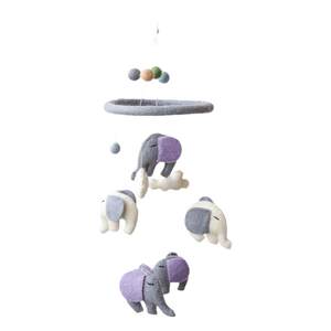 
Nepalese handmade wool felt children's room animal hanging ornaments creative wind chimes elephant dinosaur round hanging rainbow pendant