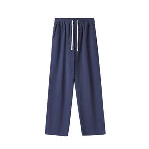 
Line trousers men's summer thin casual pants loose wide-leg straight sports pants men's new cotton and linen trousers
