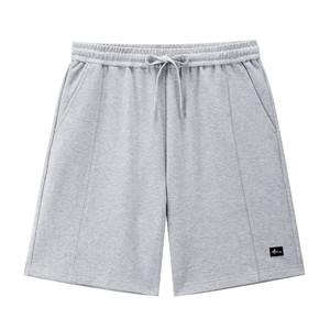 
Giordano casual shorts men's letter woven label drawstring elastic waist double-sided knitted sports pants 13106204