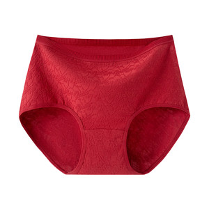 
Urban Beauty Red Cotton Mother's Underwear Women's Antibacterial High Waist Belly Controlling Year of the Zodiac Large Size Exclusive for Middle-aged and Elderly People
