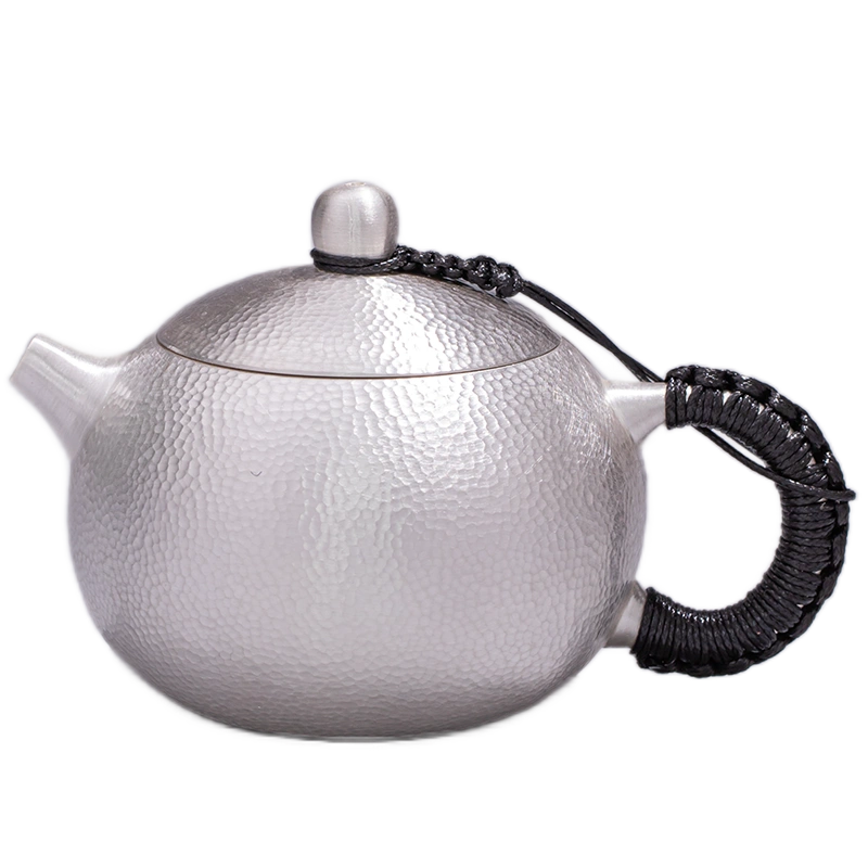 银壶999纯银泡茶壶大容量西施水壶茶具高端手工一张打茶壶烧水壶-Taobao 