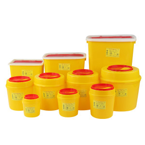 
Medical sharps box sharps box thickened yellow round square trash can clinic special disposable needle waste box