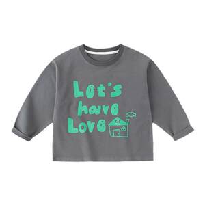 
Boys long-sleeved T-shirts for spring new products for children's casual tops for girls' spring clothes for babies loose and versatile clothes for spring and autumn