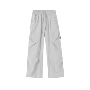 
American workwear paratrooper pants for men 2026 spring and summer thin straight loose black trousers trendy sports casual pants