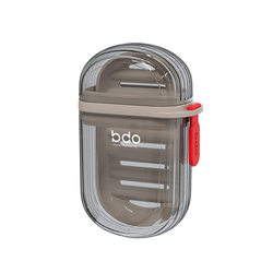 Soap box travel drain storage with lid mini seal