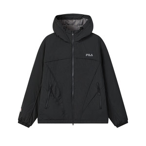 
FILA Official Men's Cotton Clothes 2026 Spring New Fashion Casual Loose Top Warm Hooded Jacket