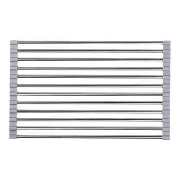 Washbasin drain basket silicone drain pad drain curtain roller curtain sink drain rack foldable water filter kitchen dishwashing