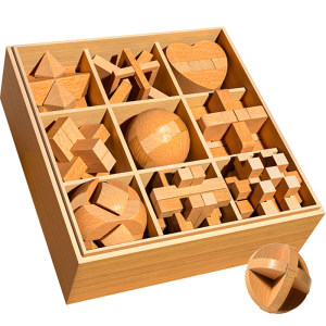 
Luban lock Kongming lock complete set of primary school students' intellectual lock Sixty-one mortise and tenon building blocks Children's Day educational toys 61 gifts