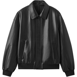 
gxgjeans men's simple design loose lapel genuine leather jacket jacket for men 2026 spring new arrival