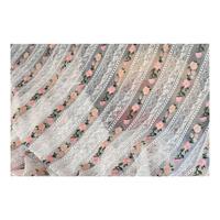 High-End Two-Color Lace Embroidered Mesh Fabric For Dressmaking And Home Textiles