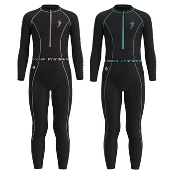TOSWIM conjoined long -sleeved warm -warm children's swimsuit
