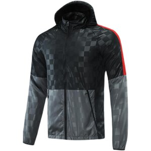 Unpopular football Spring and Autumn Sports Hooded Windproof Coat Men's Training Suit Football Jacket Running Light Board Appearance Suit