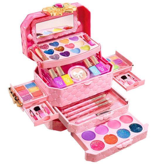 Children's cosmetics toy set non -toxic authentic girl's birthday gift children princess makeup box nail oil
