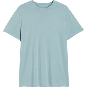 
HM men's and women's T-shirt pure cotton comfortable shoulder round neck casual short-sleeved simple inner layering shirt 0685816