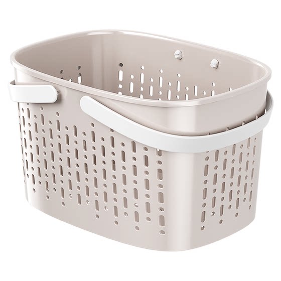 Bath basket Hand -lifting bathroom toiletries Set up basket Plastic dormitory Bath basket long square storage basket bath basket