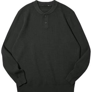 
HLA/Heilan House Yixin is long-sleeved sweater 2025 autumn and winter new Henry collar straight fashion sweater for men