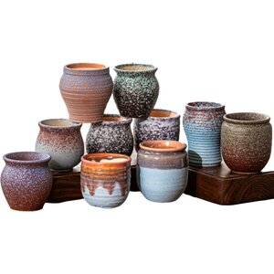 Poor flower pot ceramic mage old pile basin large -caliber special offer clearance Nordic simplicity multi -meat pot set combination