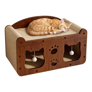 
Cat nest cat scratching board two-in-one multi-functional three-dimensional cat house four-season universal toys supplies wear-resistant pet nest villa