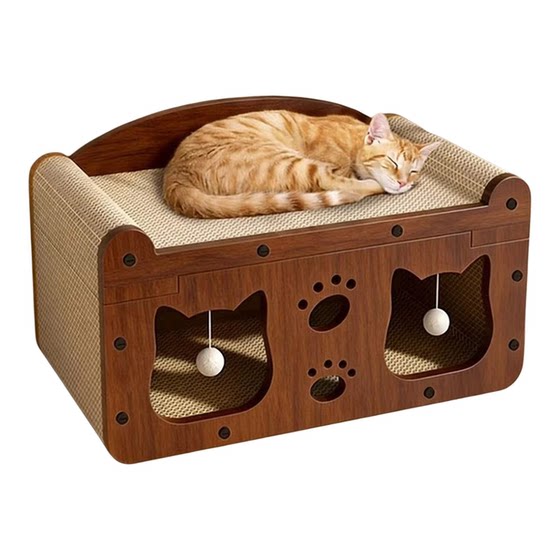 
Cat nest cat scratching board two-in-one multi-functional three-dimensional cat house four-season universal toys supplies wear-resistant pet nest villa