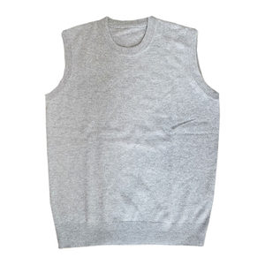 
Pure cashmere vest vest men's spring and autumn warm outer wear men's waistcoat knitted bottoming shirt large size gray sweater