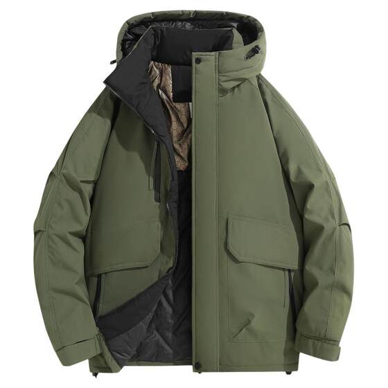 
No fear of severe cold! Couple style! Foreign trade men's winter outdoor windproof and water-repellent warm casual cotton jacket