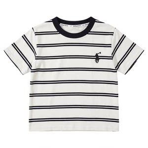 
Summer children's pure cotton fashion striped short-sleeved boys and girls versatile T-shirts baby tops thin casual clothes trendy