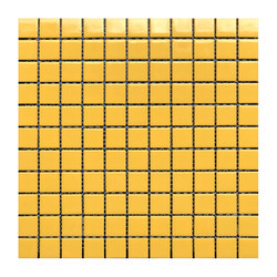 Yellow mosaic ceramic square tiles pastoral style