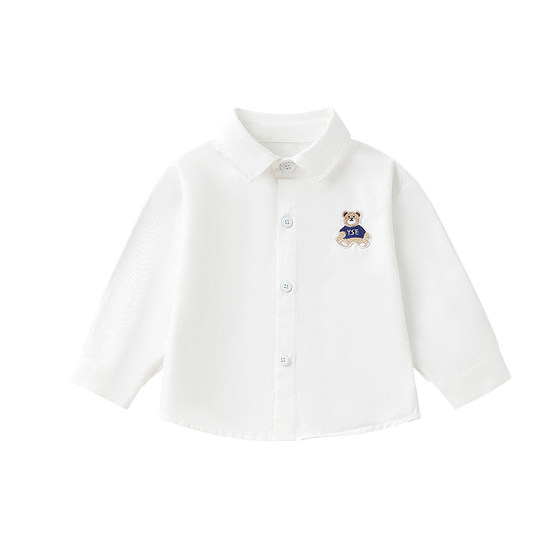 
Baby long-sleeved T-shirt spring and autumn clothes boy baby shirt cartoon cotton top children's lapel shirt new style