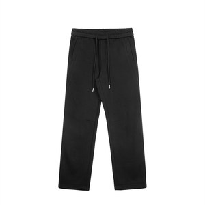 
GTAL25AW American ration thick sweatpants drawstring solid color straight embroidered autumn and winter velvet outdoor sports trousers