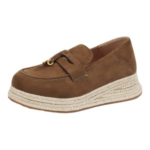 
Saturday retro genuine leather thick-soled loafers for women 2025 new autumn and winter slip-on slip-ons, fisherman's shoes, single shoes