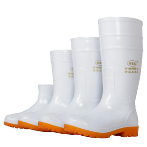 Food Sanitary Boots White Rain Sheng Men's High Water Shoes Women's Oil and Anti -slip Rain Boots wear -resistant waterproof and waterproof waterproof and waterproof and waterproof rubber shoes
