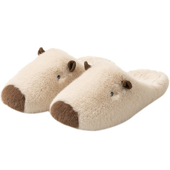 
Yuangang parent-child Kapibala children's woolen cotton slippers