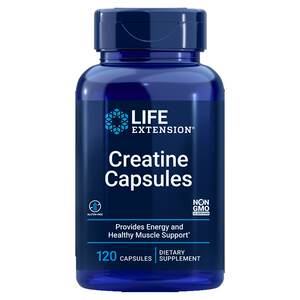 
Bonded creatine muscle tissue strength fitness American-made Life Extension Creatine 120 capsules