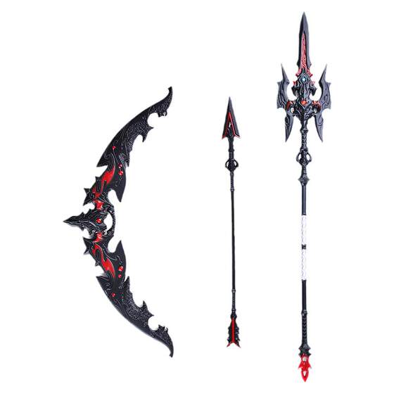 
Metal Weapons Lu Bu Fangtian Painting Jilin Bow Arch Bend Small Bow Model Alloy Weapons Three Kingdoms Toy Kill