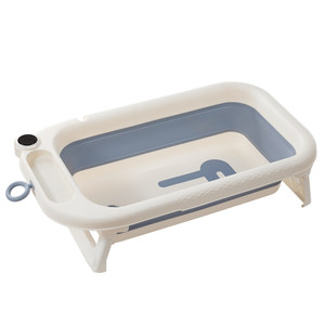 
October Crystal Baby Bathtub Foldable Temperature Sensing Large Newborn Baby Bath Bath Bucket Special for Toddlers