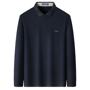 
[Thick Velvet/Mercerized Cotton] Montagut Men's Polo Shirt 25 Autumn and Winter Long Sleeve Business Soft T-Shirt Warmth J