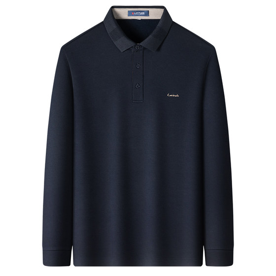 
[Thick Velvet/Mercerized Cotton] Montagut Men's Polo Shirt 25 Autumn and Winter Long Sleeve Business Soft T-Shirt Warmth J